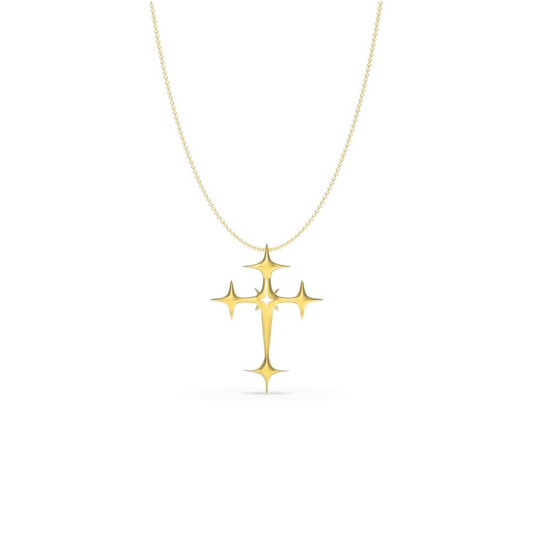 CREDO CROSS Gold Necklace